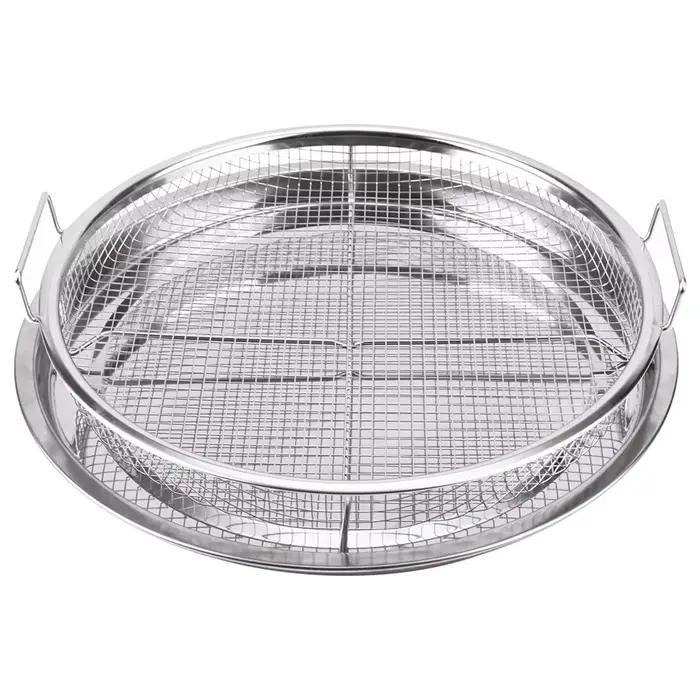 Ensemble de paniers ronds en maille pour friteuse à air, acier inoxydable, panier pour four, bac à l