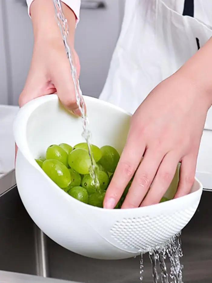 Passoire en Silicone, bol à riz, panier de vidange, bol à fruits, panier de vidange de lavage avec p