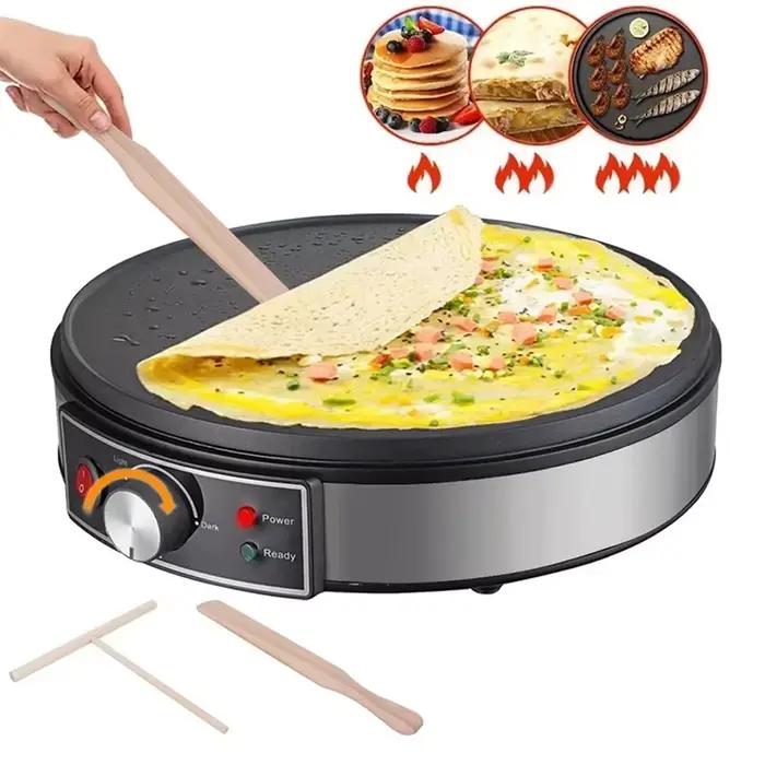 Machine à Crêpes Électrique Antiarina, Poêle à Tarte et Gâteau, Plaque de Cuisson, Outils de Cuisine