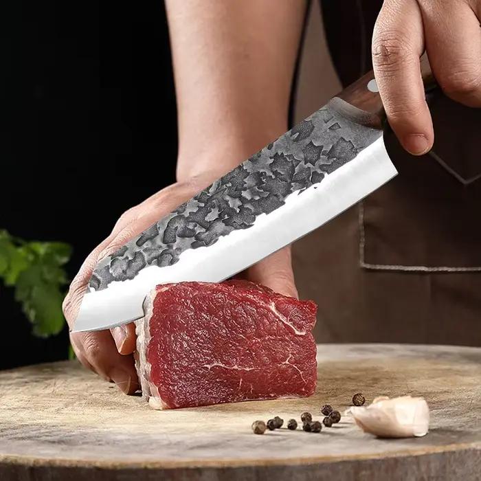 Couperet à viande couteau de cuisine de boucher en acier inoxydable hachage de viande Chef poisson l