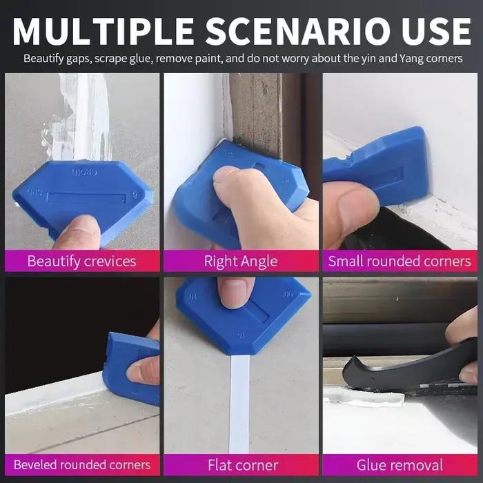 Applicateur en Silicone, grattoir, mastic, dissolvant lisse, outil d'épandeur, Kit de finition, calf