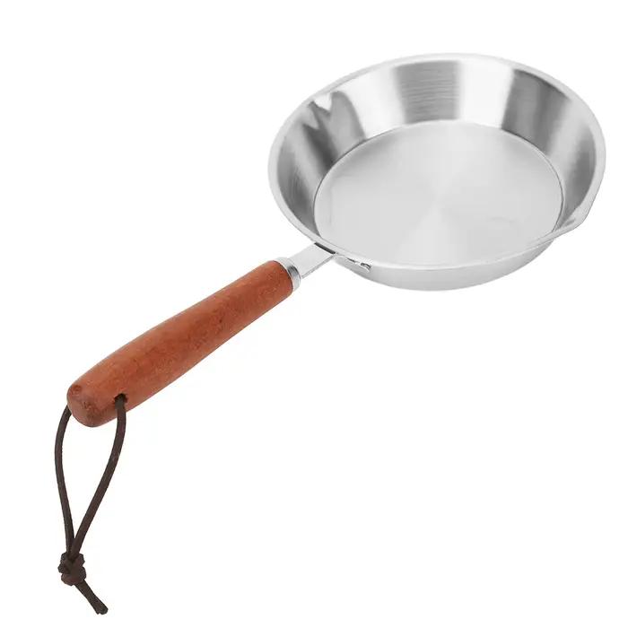 Poêle à frire en acier inoxydable poêle à œufs antiadhésive poêle à frire pour ménage Restaurant cui