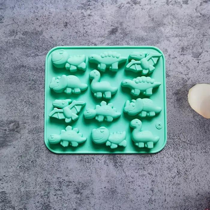 Moule 3D dinosaure en Silicone pour Fondant, chocolat, bonbons, Biscuit, gâteau, bougie, savon, arti