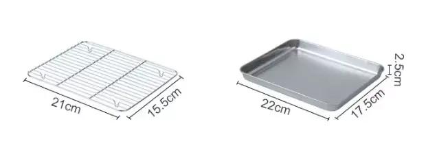 Plateau de cuisson en acier inoxydable avec support métallique, cuisson de gâteaux, barbecue, plaque