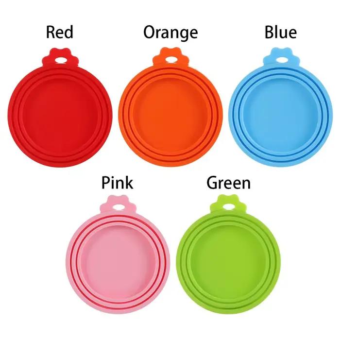 Couvercle en conserve de Silicone 3 en 1, couvercle en étain alimentaire réutilisable, garde la frai