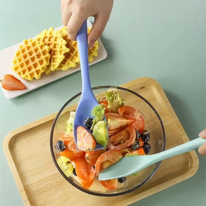 Pelle à salade en Silicone, spatule antiadhésive, ustensiles de cuisine, gâteaux, pâtisserie, gratto
