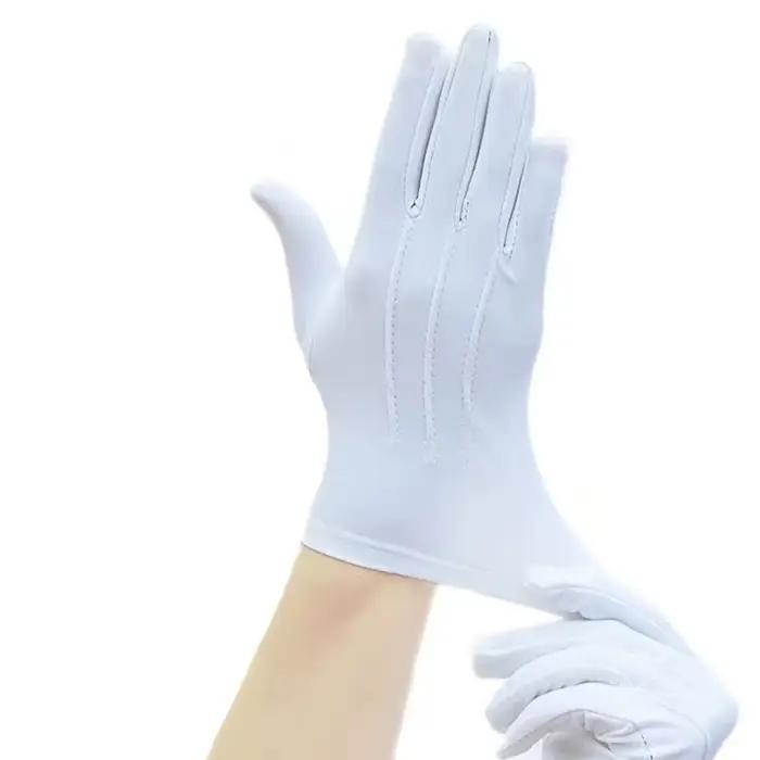 4 pièces gants en coton blanc hommes gants d'uniforme de smoking formel garde d'honneur défilé cérém