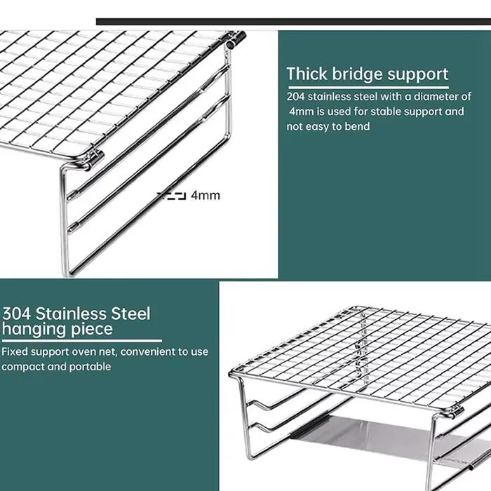 Grille de Camping, Mini grille d'extérieur en acier inoxydable pour pique-nique randonnée Camping BB