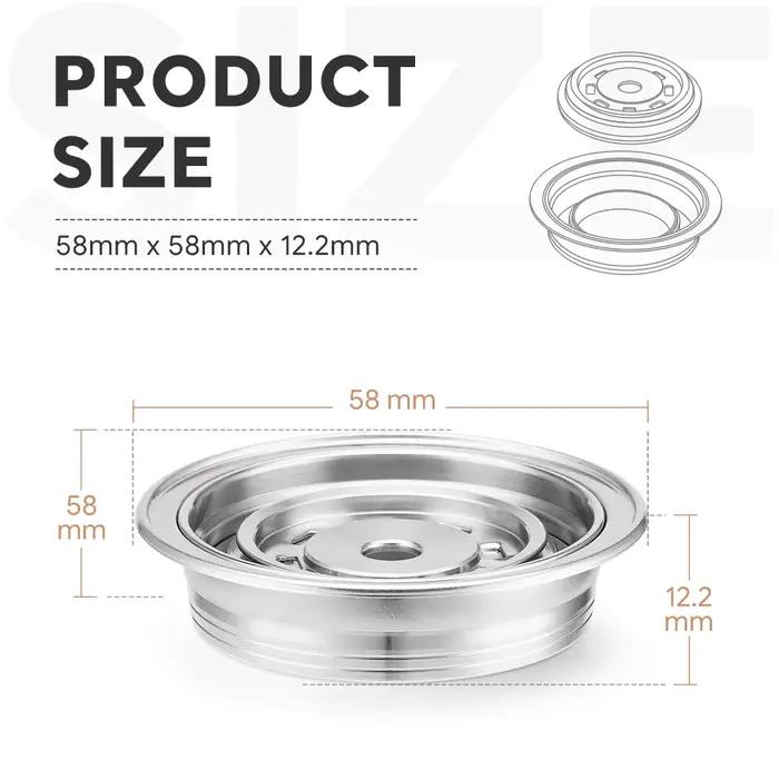 Adaptateur de capsules réutilisables iCafilas pour Machine Vertuo Next Pop, Compatible avec les dose