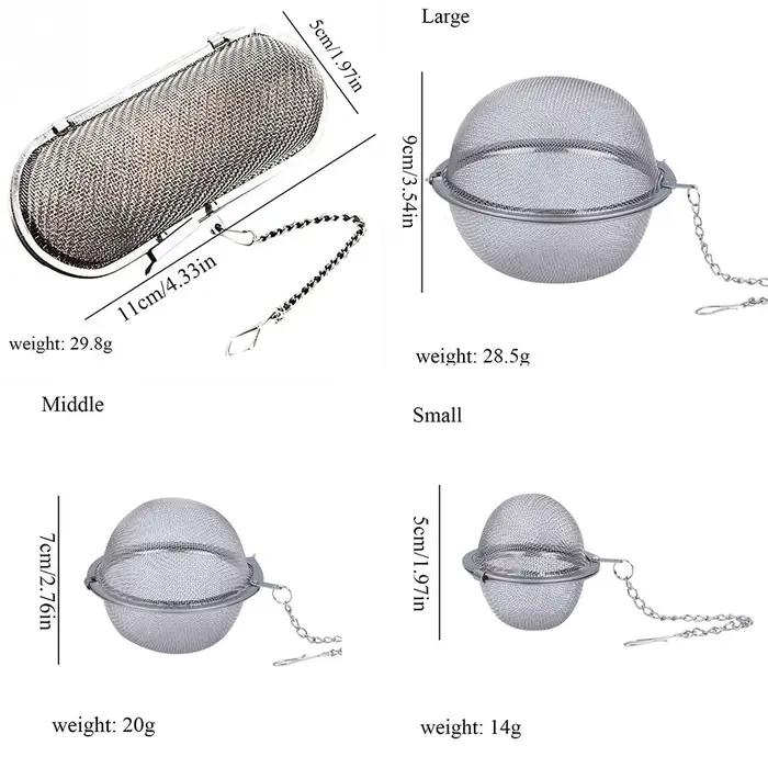 JOKitchen-Infuseur à épices en acier inoxydable, maille fine, filtre à thé, passoire à herbes, assai