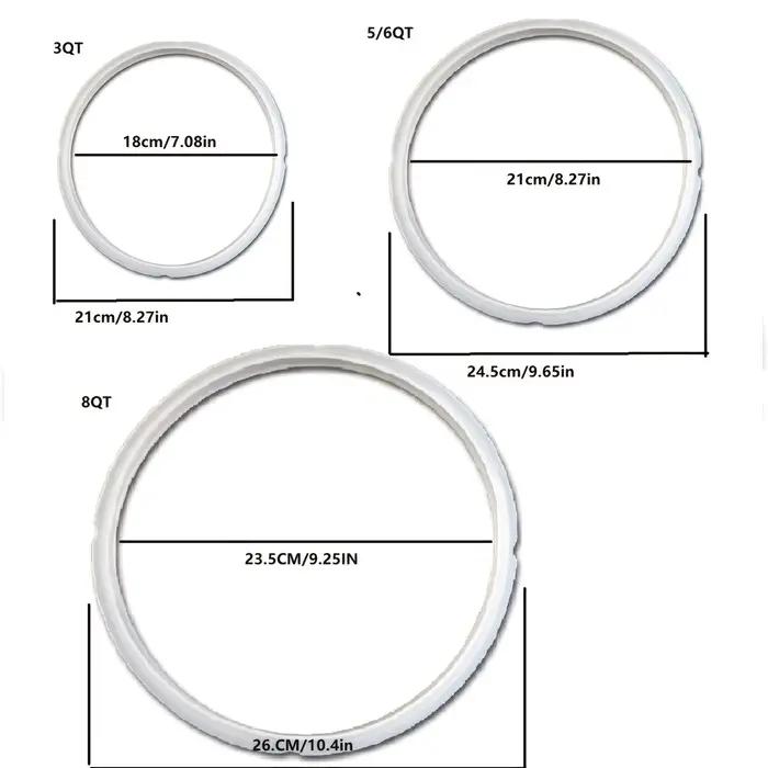 1 morceau d'étanchéité en silicone de qualité alimentaire pour pot instantané - bague d'étanchéité e