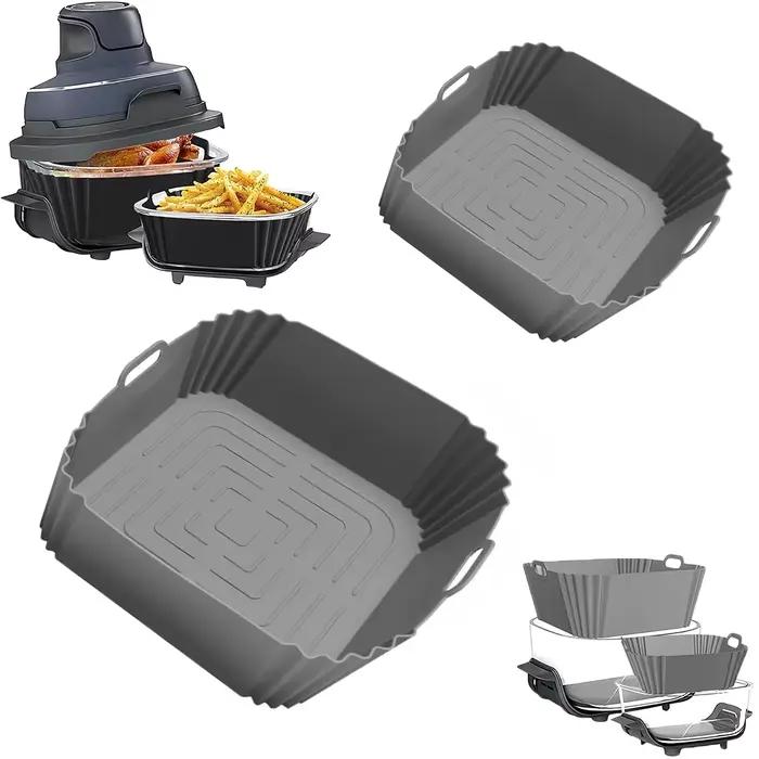 Doublures en silicone pour friteuse à air, 2 pièces, doublures pour friteuse à air Ninja CRISPi FN10