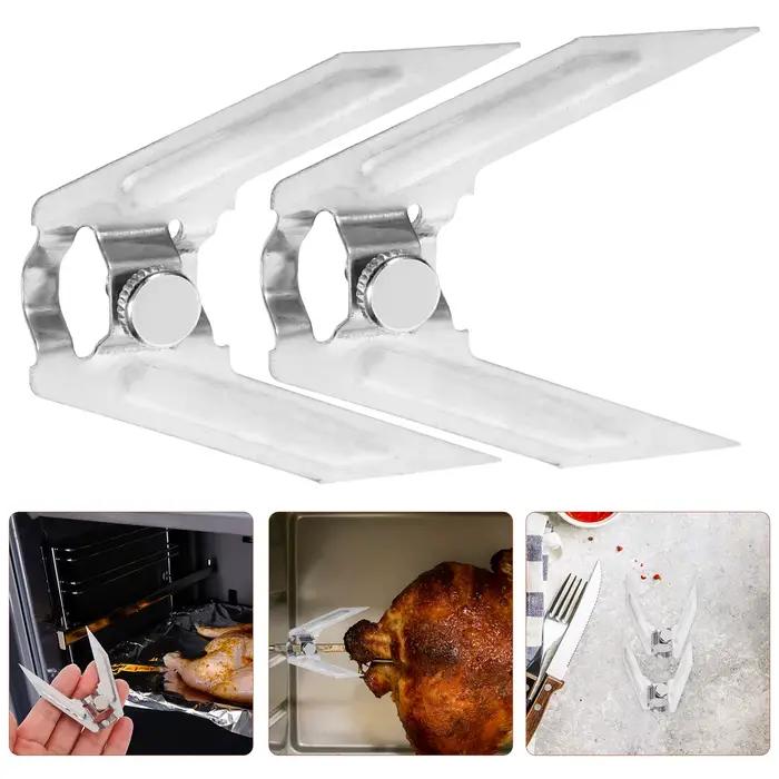 Fourchettes à rôtissoire en acier inoxydable, 2 pièces, Gadget de cuisine, outils de rôtissage, gril