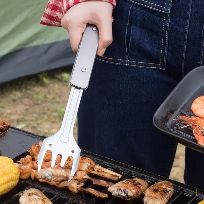 Roxon – Mini ensemble d'outils de Barbecue 4 en 1, avec spatule, fourchette, pinces, ouvre-bouteille