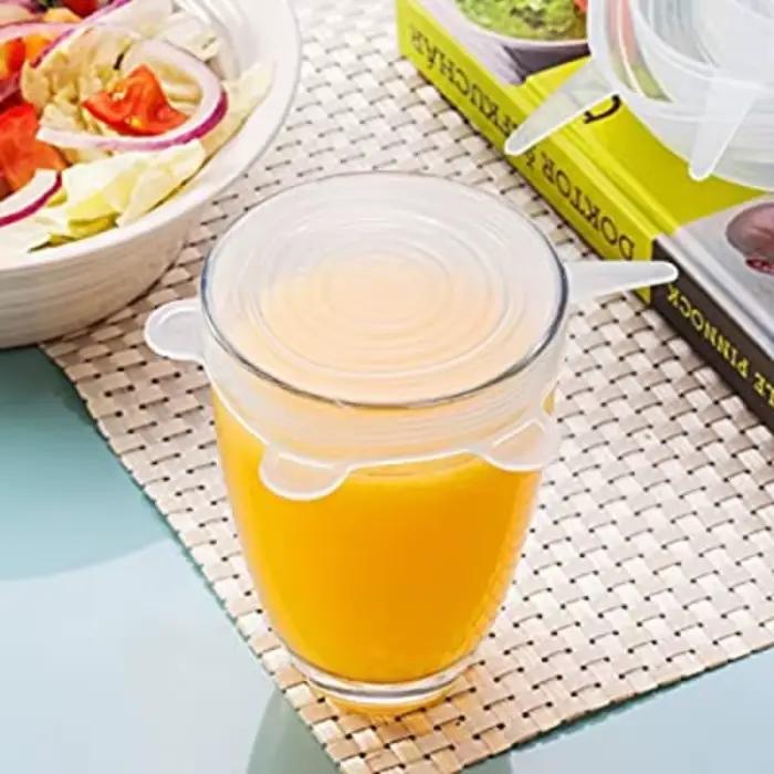 Couvre-boîtes en silicone, petits couvercles extensibles en silicone, 6 pièces, couvercles en silico