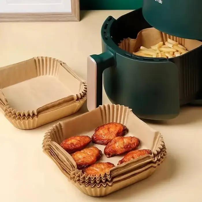 Papier antiadhésif pour friteuse à air pour poulet, doublure en papier, plaque de cuisson, beaucoup