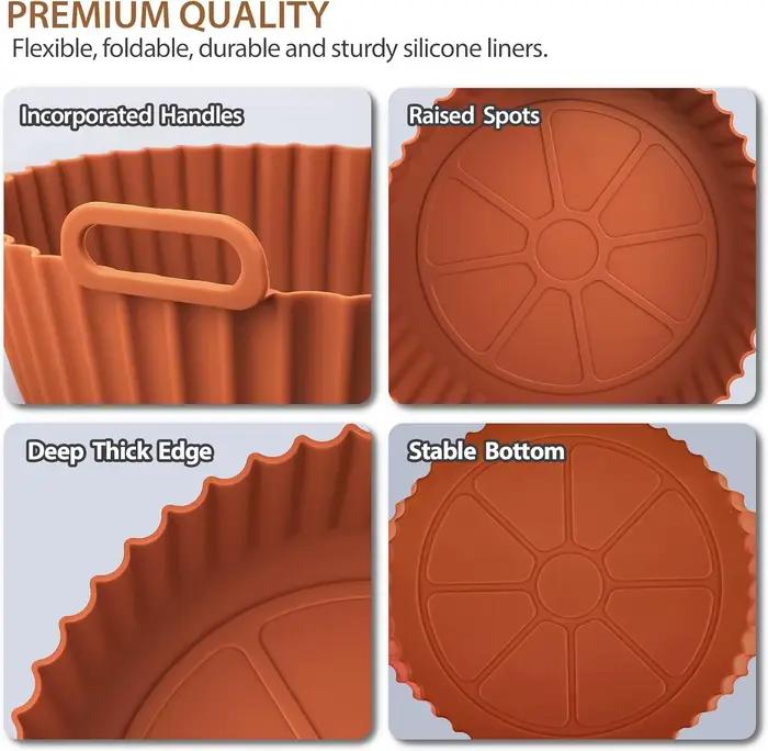 Airfryer – panier en Silicone, plateau de cuisson réutilisable, moule en Silicone pour AirFryer, Piz