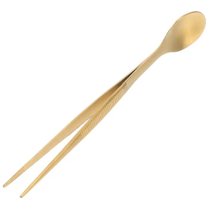 Cuillère de test de saveur en acier inoxydable, pince à épiler, baguettes, bar, chef, dégustation, g