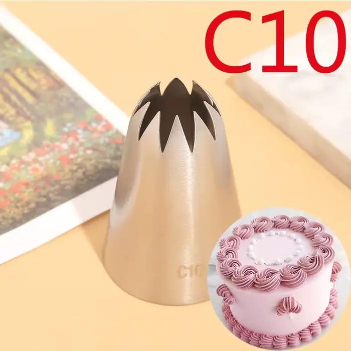 Embouts de glaçage en acier inoxydable, buse de tuyauterie de grande taille, décoration de crème de 