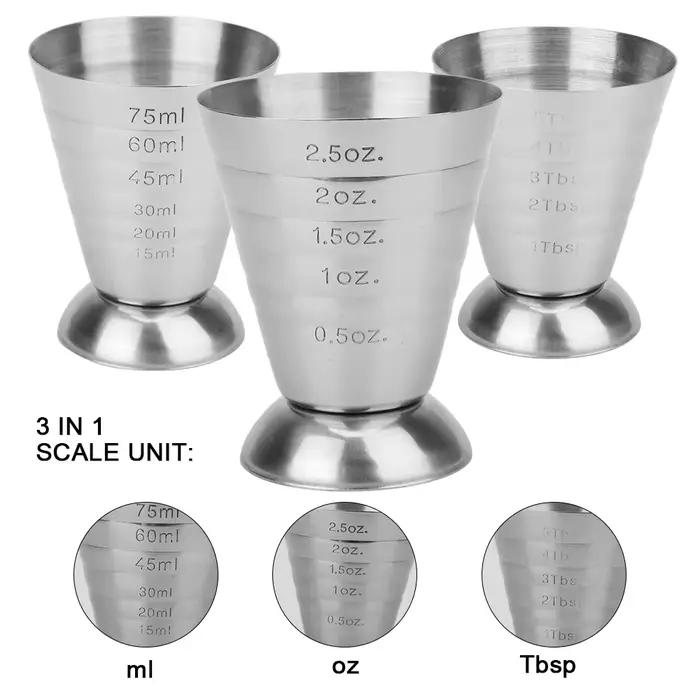 Accessoires pour boissons mixtes, tasse à mesurer, Shaker à Cocktail, Jigger, outils pour Cocktail, 