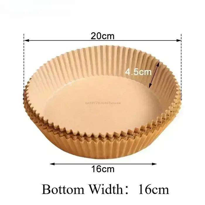 Papier de cuisson pour friteuse à Air jetable, carré et rond, plaque de Barbecue, tapis antiadhésif,