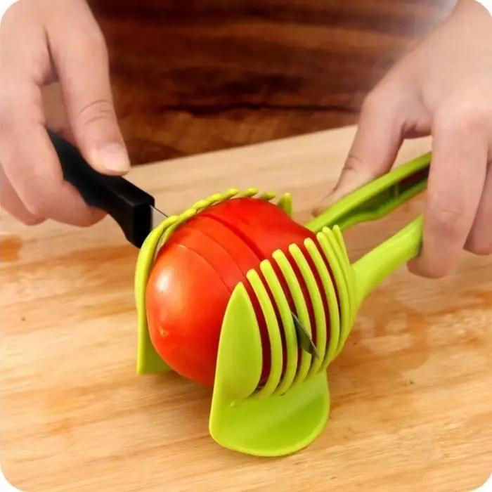 Trancheuse à Tomates et Citron, Support Coupe-Fruits, Assistant, 1 Pièce, Document Aléatoire