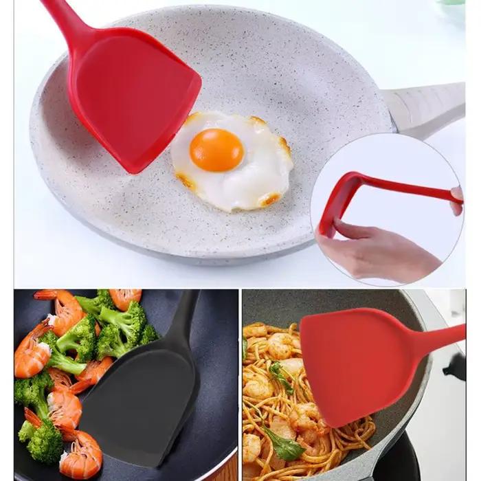 Spatule tournante antiadhésive en Silicone, pelle de cuisson résistante à la chaleur, spatule pour v