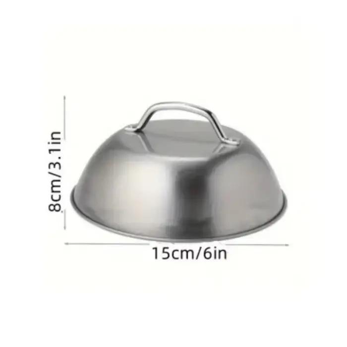 Couvercle de raclette de four en acier inoxydable, dôme de fusion de fromage rond arqué de 6/9 pouce