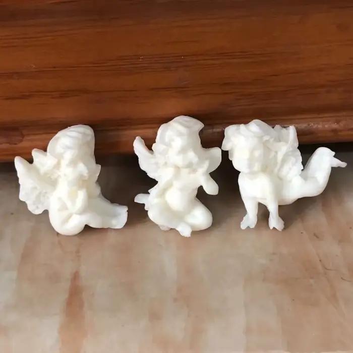 Moule en Silicone en forme d'ange pour bébé, décoration de gâteau, outils de biscuits Fondant pour g