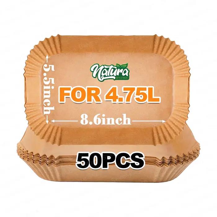 Doublures rectangulaires en papier parchemin pour friteuse à air double zone, 8.6 "x 5.5", pour Ninj