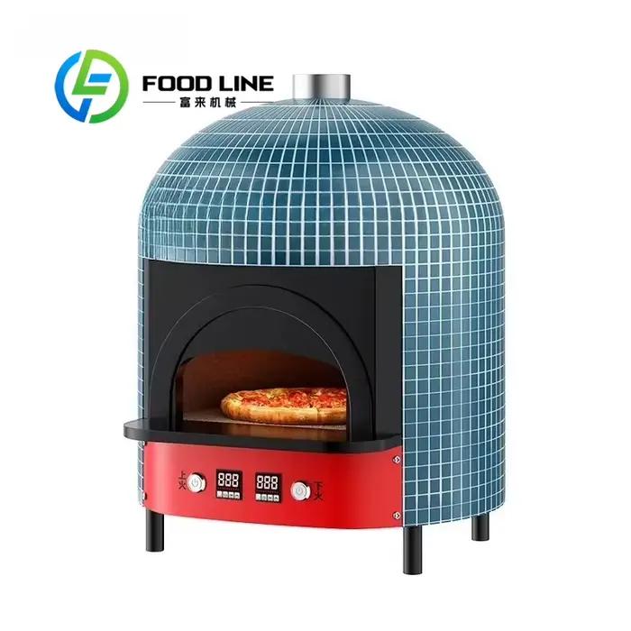Four à Pizza Commercial en pierre de mosaïque extérieure de haute qualité, four à bois de chauffage 