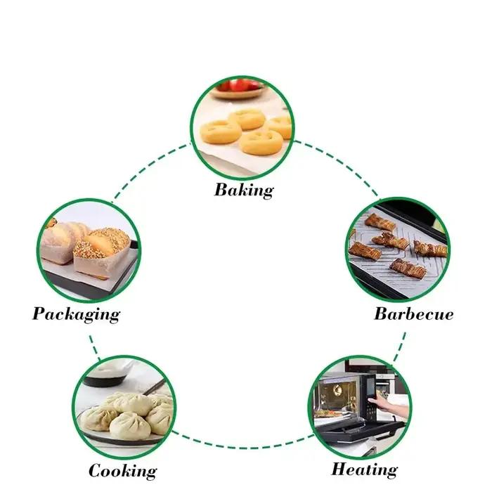 Feuilles de cuisson en papier parchemin, parchemin de cuisson antiadhésif prédécoupé, pour la cuisso