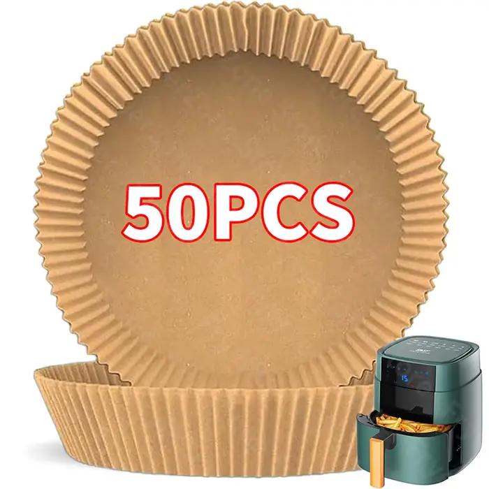 Papier de cuisson antiadhésif pour friteuse à air ronde de 20 à 24 cm, 4,7 à 7,5 L, papier de cuisso