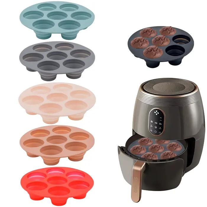 Moule à gâteau rond à sept trous en silicone