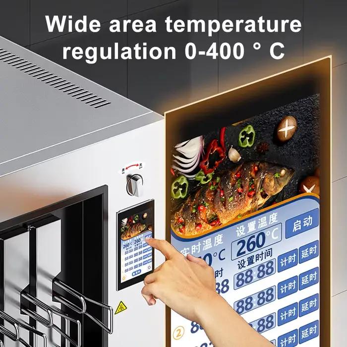 Four à poisson électrique commercial en acier inoxydable