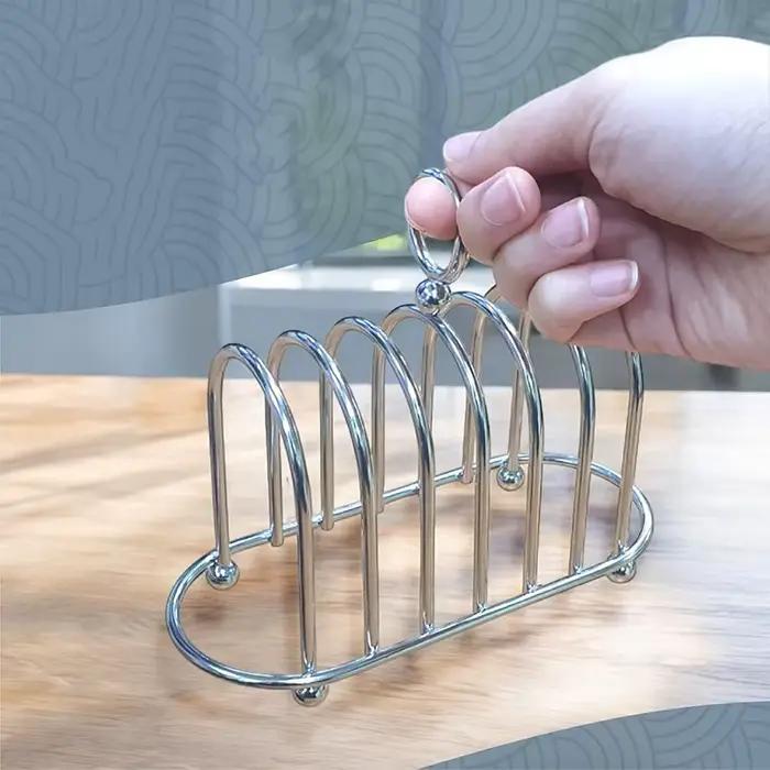 Support à pain grillé en acier inoxydable