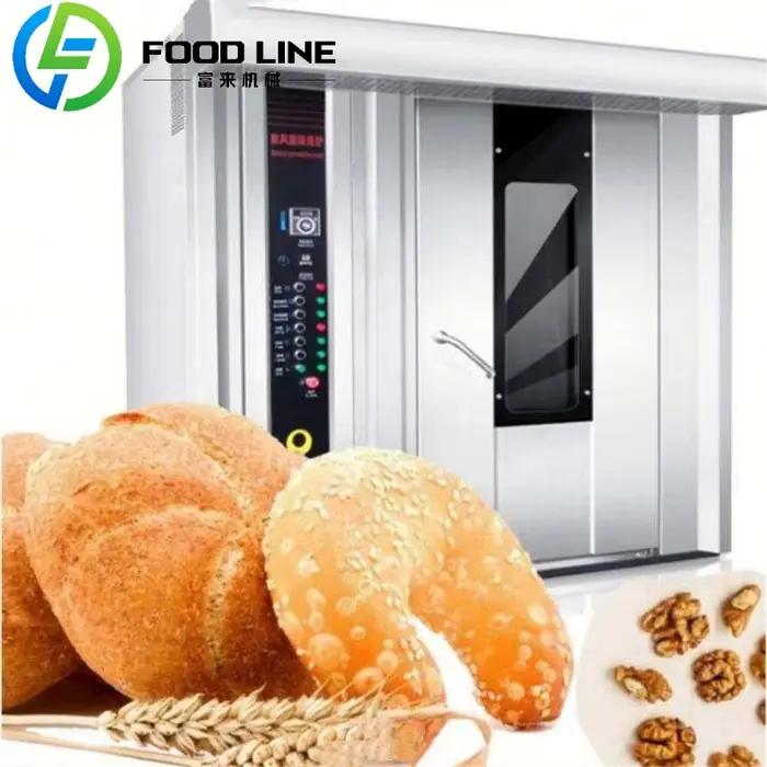 Four rotatif industriel électrique diesel à gaz pour boulangerie vente cuisson du pain