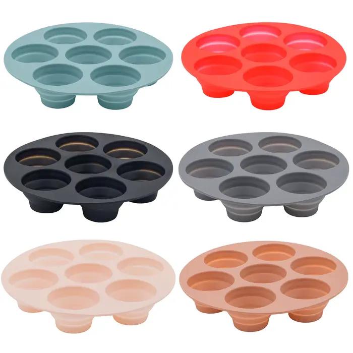 Moule à gâteau rond à sept trous en silicone