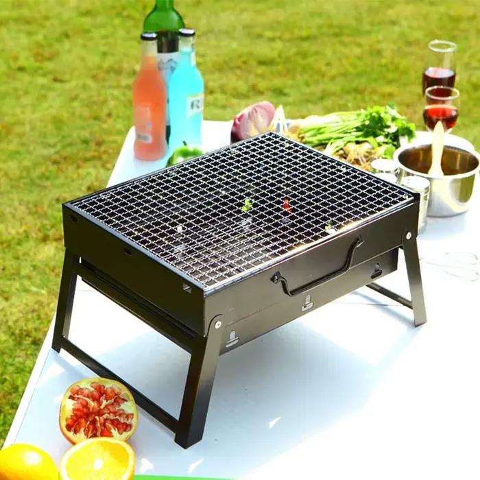 Grand gril Portable pour barbecue au charbon de bois
