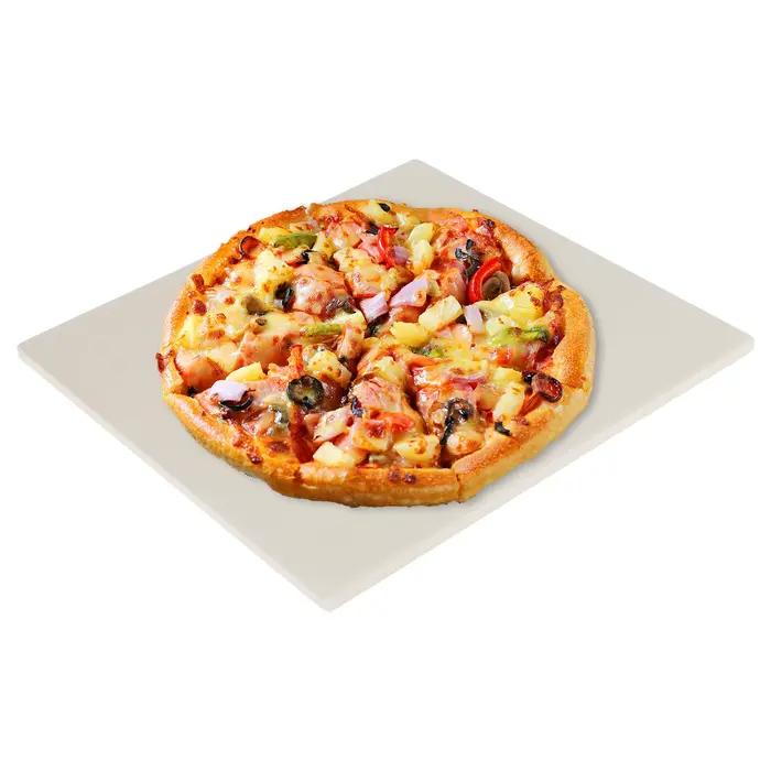 Pierre à Pizza Carrée Cordierite 30,5x30,5cm Pour Pizzas, Pain, Biscuits et Tartes Occasions Familiales et Réceptions
