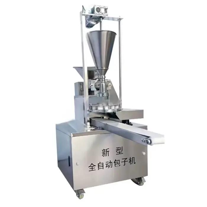 Machine à farcir les petits pains à vapeur ronde, Machine automatique pour petits pains farcis du népal Momo, Machine de fabrication Baozi remplie de viande et de légumes