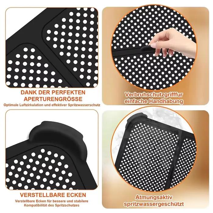 B64B-pour Ninja Foodi Max double Zone AF400EU AF451EU 2 pièces protection contre les éclaboussures en Silicone pour