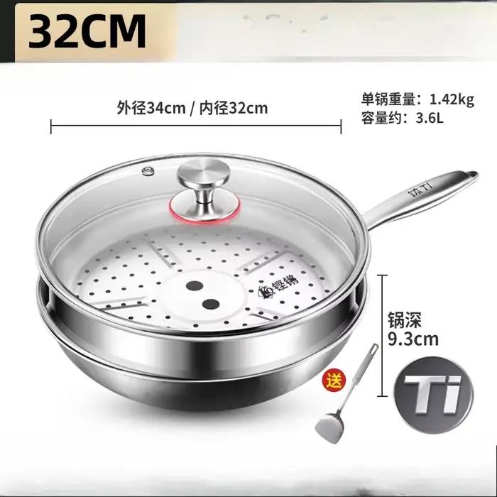 Wok à fond plat pour personnes âgées
