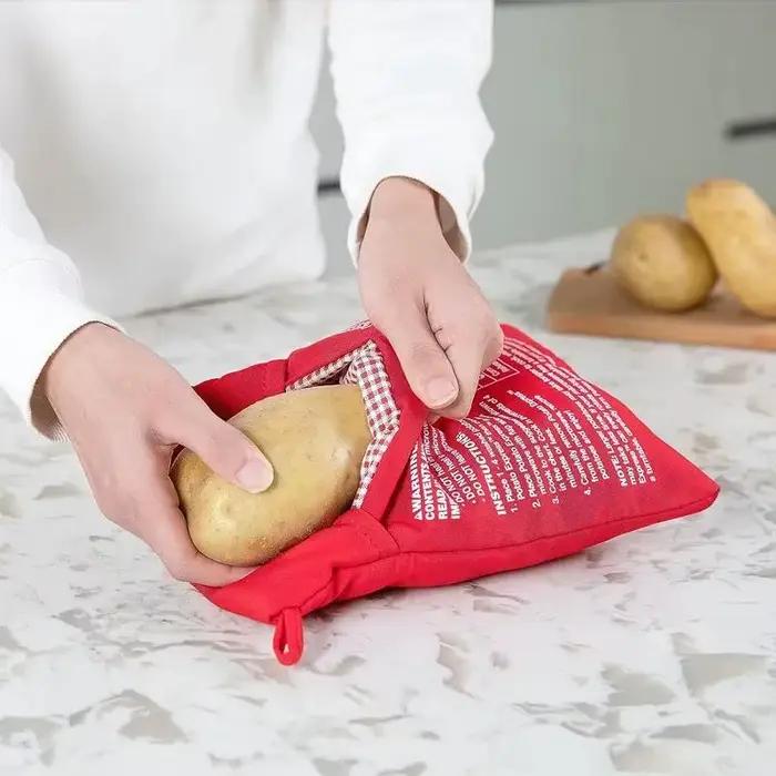 Sac à pommes de terre pour micro-ondes réutilisable