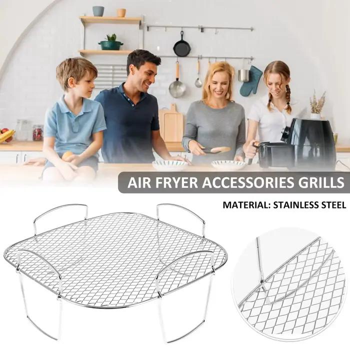 Grille de cuisson multifonctionnelle compatible avec les friteuses à air