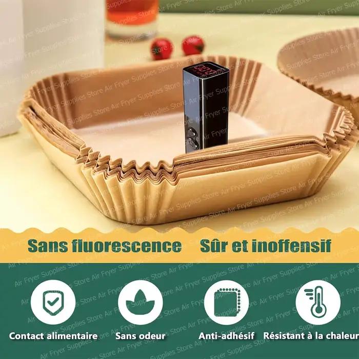 Papier de cuisson carré pour friteuse à Air