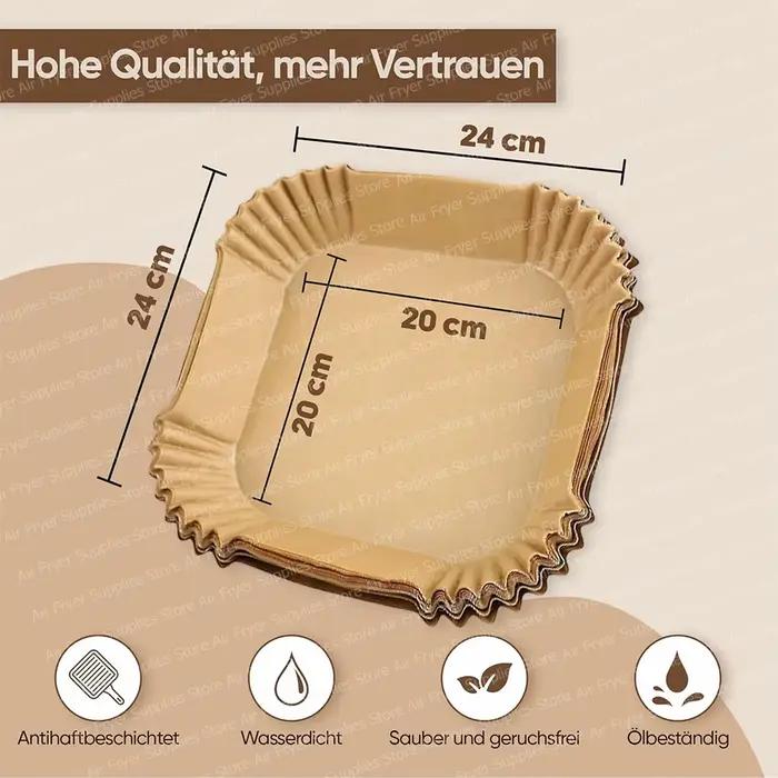 Papier de cuisson carré pour friteuse à Air