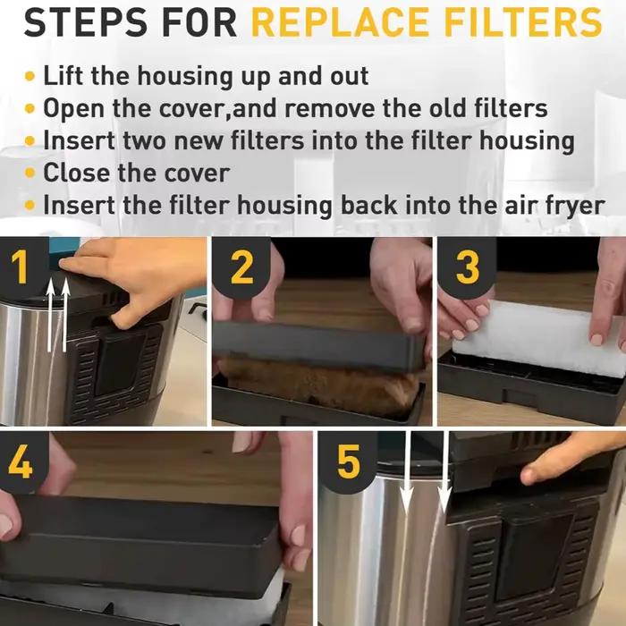 Filtres de friteuse à air Vortex instantané Plus 12 pièces pour éliminer les odeurs de cuisson et améliorer l'expérience culinaire chez soi