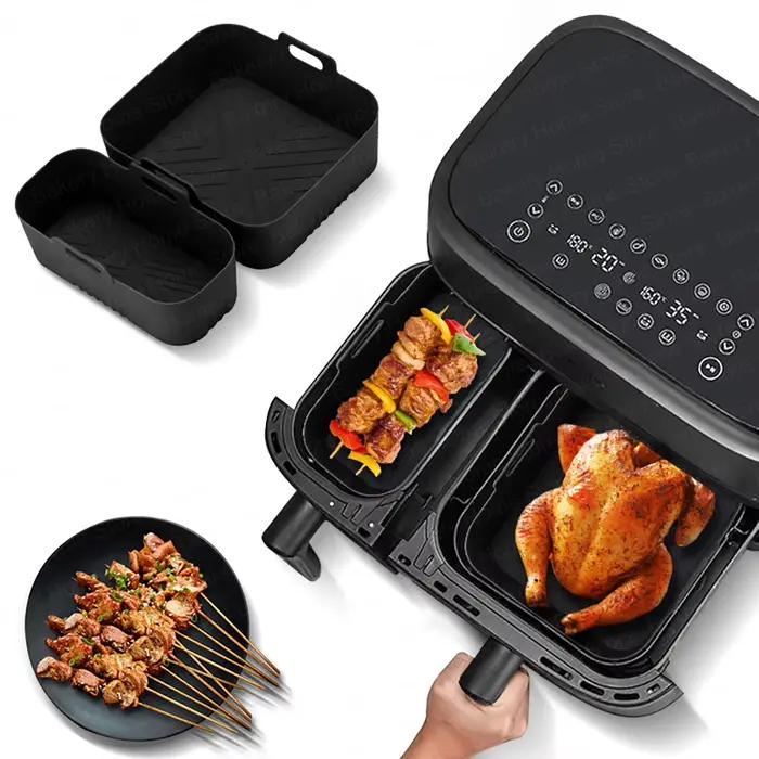 2 pièces, moules en silicone réutilisables 6+3L pour friteuse à air Philips série 3000 NA350/00