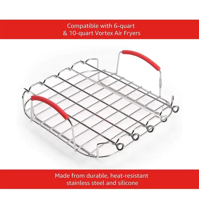 Accessoire de friteuse à air de gril de 8 pouces avec broche